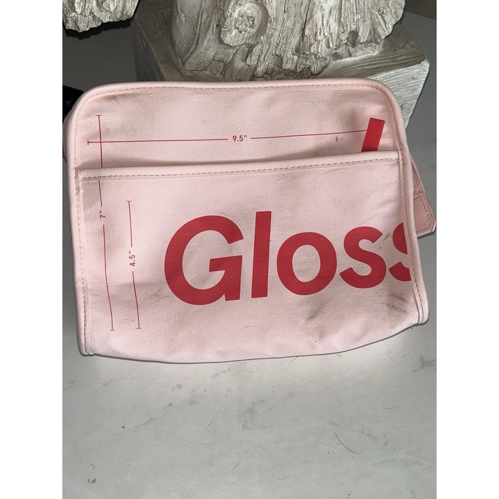 glossier beauty bag Pink/Red INSIDE DIRTY